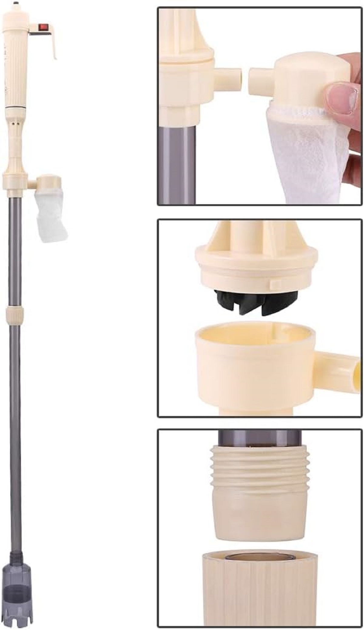 Praktický akváriový odkaľovač